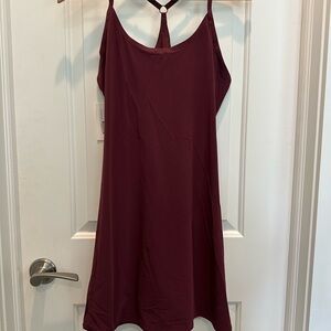 Viral Athleisure Outdoor Voices Maroon Backless Dress